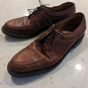 Allen Edmonds Wilbert Men’s Tan Brown Leather Split Toe Comfort Shoes Size 12 B - Picture 1 of 12