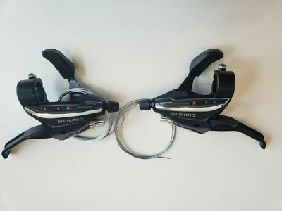 SHIMANO MTB ST-EF65-8 3x8 24 Speed Shifters / Brake Levers Combo BK SET L&R - Image 1 of 4