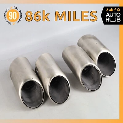 14-16 Porsche Panamera 970 E-Hybrid Exhaust Mufflers Muffler Tips Set OEM 86k - Image 1 of 4