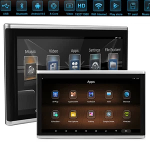 2X 11,6" Android 9.0 Auto Kopfstütze Monitor Touchscreen WIFI BT HDMI 1080P MP5 - Bild 1 von 10