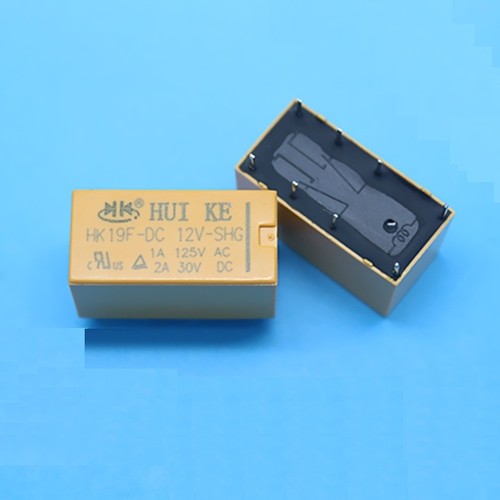 10PCS DC 12V Coil DPDT 8 Pin 2NO 2NC Mini Power Relays PCB Type HK19F ...