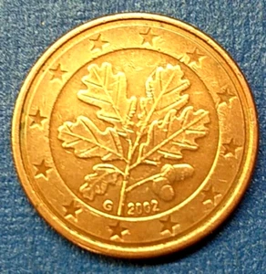Monete Centesimi Germania 2002 Lettera G - Picture 1 of 2