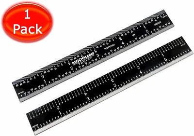 Benchmark Tools 6" 5R Rigid Machinist Ruler Grad Black Chrome Stainless Steel