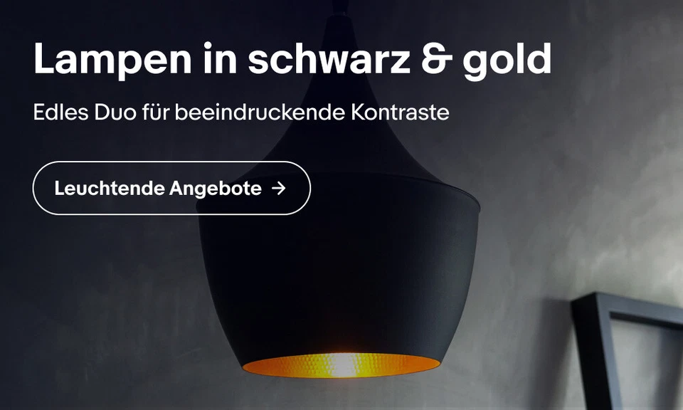 Lampen in schwarz & gold