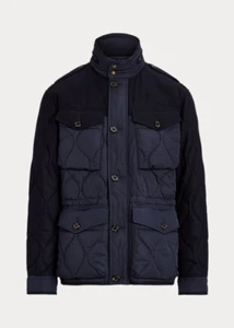 $598 Polo By Ralph Lauren Quilted Field Jacket Navy size L - Picture 1 of 1