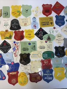Mixed Lot Of 50 Hymer Motor home & NLDA Caravan Club Site Rally Plastic Badges - Picture 1 of 5