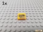 Lego 1Stk Fliese / Kachel 2X2 Gelb Beklebt 3068