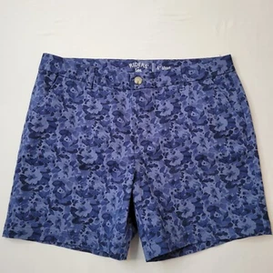 Riders by Lee Shorts Blue Floral Print Casual Everyday Shorts Size 14 6" festiva - Picture 1 of 8
