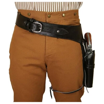 1911 Western Leather gun Holster,Left-Hand Draw,Fits .38/.45 Colt, Black Color - Image 1 of 4