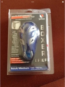 Elite Performance Boxer Brief Cage Cup Adult Medium blue 135-160lbs - Picture 1 of 2