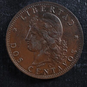 2 centavos 1893 Argentina KM#33 Bronze Argentine - Picture 1 of 2