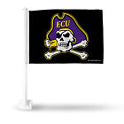 Rico Industries NCAA  East Carolina Pirates Black Double Sided Car Flag