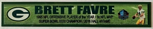 BRETT FAVRE GREEN BAY PACKERS FULL COLOR NAME PLATE - Picture 1 of 1