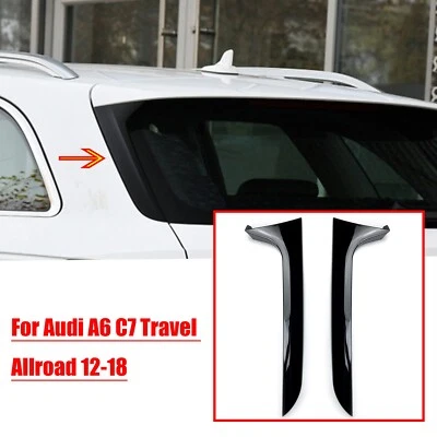 Rear Window Side Spoiler Wing Cover For Audi A6 C7 Allroad TDI Quattro 2012-2018 - Image 1 of 4