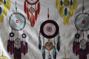 Lee Jofa, Ceremonial Shield, Embroidered Native Am'can Dance Shield, BTU, Multi - Picture 1 of 4