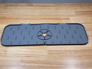 Set of 2 Silicone Gray Splash Guard Sink Mat - RV, Bathroom, Kitchen etc - Picture 1 of 3