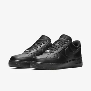 NEW YOUTH NIKE AIR FORCE BLACK BLACK DH2920 001 FREE SHIPPING - Picture 1 of 7