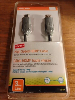 New High Speed HDMI Cable Cord 6 feet 6' HDMI Video Support 3D Fast shipping - Image 1 of 2