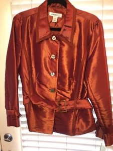 Nueva con etiquetas Chaqueta Jones & Co. Orange Rust Surrey Talla 14P ENVÍO GRATUITO - Imagen 1 de 9