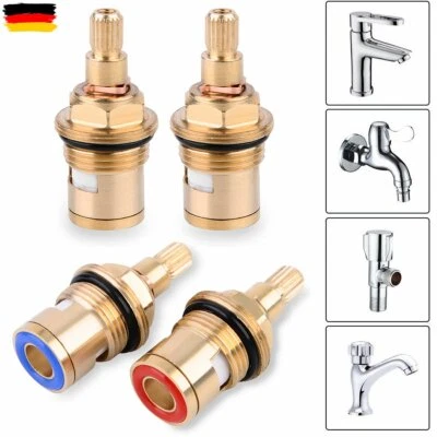 2/4x Keramik-Oberteil Ventiloberteil Messing Wasserhahn 1/2 Ventil Hahn Ersatz - Bild 1 von 4