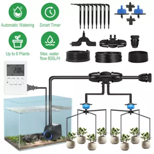 15M Automatic DIY Drip Irrigation System Plant Self Cooling Watering Garden Hose - Picture 1 of 14