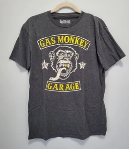 Gas Monkey Garage T-Shirt Herren Large grau Kurzarm Grafik Tee Dallas Texas - Bild 1 von 3