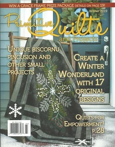 {PRIMITIVE QUILTS & PROJECTS MAGAZINE} ~ "WINTER ISSUE 2019" (4 issues contact) - Picture 1 of 12