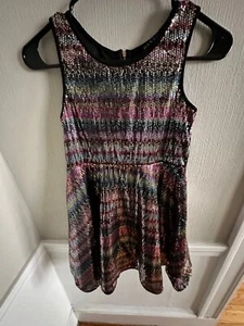 Hannah Banana Girls Size 12 Colorful Sequence Dress - Picture 1 of 3