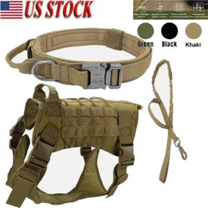 Tactical Dog Vest US Working Dog Military Harness with Handle No-pull Large - Picture 1 of 39