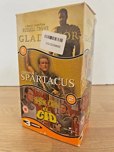 Gladiator / Spartacus / El Cid (Triple Pack) (VHS, 2003) - Picture 1 of 2