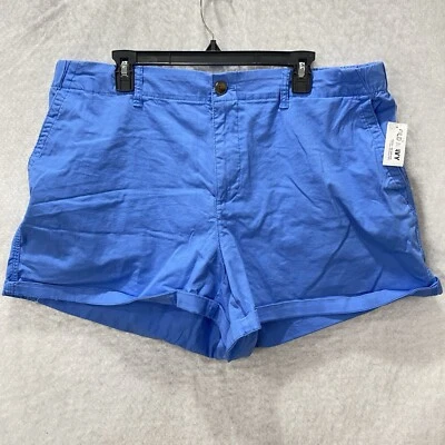 Pantalones Cortos Chinos Antiguos Azul Marino Para Mujer 2X Azul Puño Dobladillo Elástico Espalda Elastizados Bolsillos Mamá Foto 1 de 4