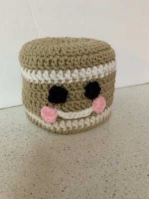 Cubierta de papel higiénico de pan de jengibre acogedora nueva hecha a mano ganchillo  Foto 1 de 4