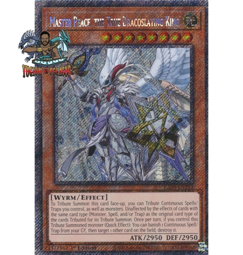 Yugioh Master Peace, the True Dracoslaying King RA04-EN283 Platinum Secret Rare - Image 1 of 1