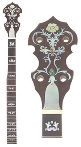 5 String 22 frets Banjo Neck Maple wood inlaid NBN552-554 NBN556 - Picture 1 of 32