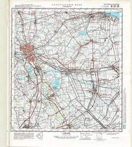Mapas topográficos militares soviéticos rusos - GRONINGEN (Países Bajos) 1:100 000 - Imagen 1 de 2