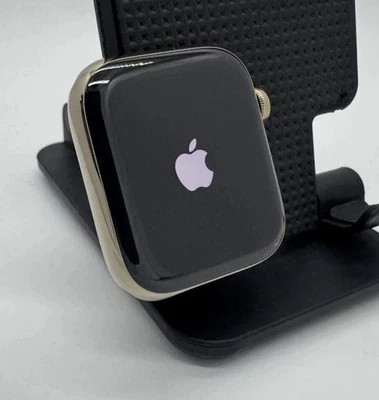 Apple Watch Series 7 - 45mm - GOLD STAINLESS STEEL CASE (GPS + LTE) *VERY GOOD* - Image 1 of 3