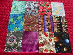 LOTE DE PIEZAS DE TELA 100 % ALGODÓN 8" X 10" para acolchado y manualidades - Imagen 1 de 1