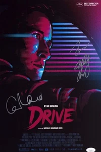 DRIVE Cast x 3 foto autentica firmata a mano "Ryan Gosling" 11x17 (JSA COA) - Foto 1 di 2