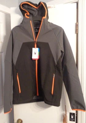 Spyder Hydroweb all-purpose coat LARGE black/gray/orange $150 NWT - Image 1 of 2