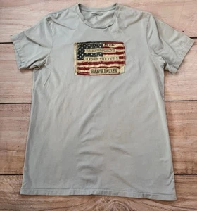 Denim & Supply Vintage Ralph Lauren Single Stitch 90s T-Shirt Herren Größe Large Flagge - Bild 1 von 6