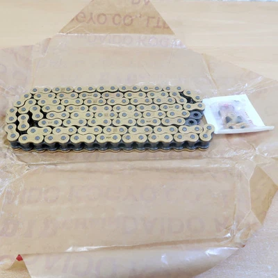 D.I.D 'X' Ring Motorcycle Drive Chain - 525 Pitch VX3 - Gold - 124 Links - Image 1 of 4
