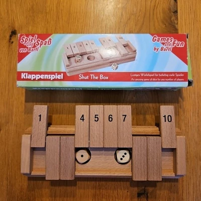 Klappenspiel, Shut The Box, Games and Fun, Würfelspiel Holzspielzeug Würfelspiel - Bild 1 von 4
