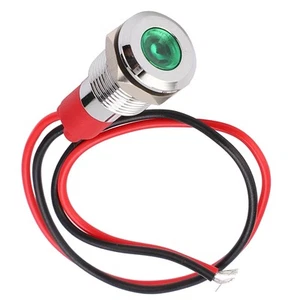 10mm LED Metal Indicator Light Waterproof Power Small Corded Industrial - Picture 1 of 12
