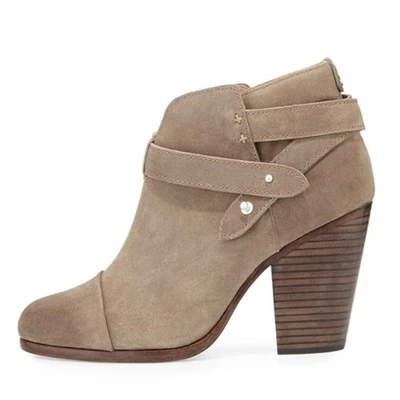 Rag & Bone Harrow Nubuck Suede Ankle Boots Block Heel Stonewall EU 38.5/ 8.5 US - Image 1 of 4