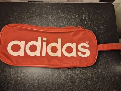 Vintage Adidas Red/White Santiago Zippered Shoe Bag Portable W/Carry Strap HTF - Image 1 of 3