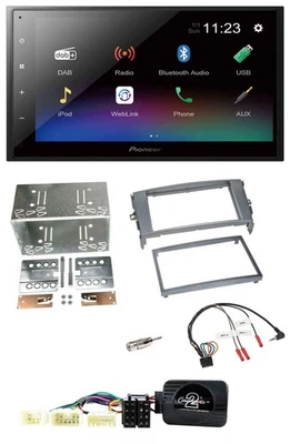 Pioneer USB Bluetooth DAB 2DIN Lenkrad Autoradio für Toyota Auris 2007-2011 anth - Bild 1 von 4