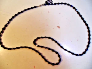 Collar de cristal bohemio azul profundo de 18" - Imagen 1 de 3