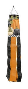 Briarwood Lane Checkered Pumpkins Fall Windsock - Picture 1 of 2