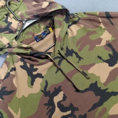 Polo Ralph Lauren Camo Jersey Hooded T-Shirt Men's XXL Multicolor Pullover - Image 1 of 4