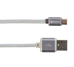 SKROSS Charge Sync Charging Cable Silver One Size - Zdjęcie 1 z 3